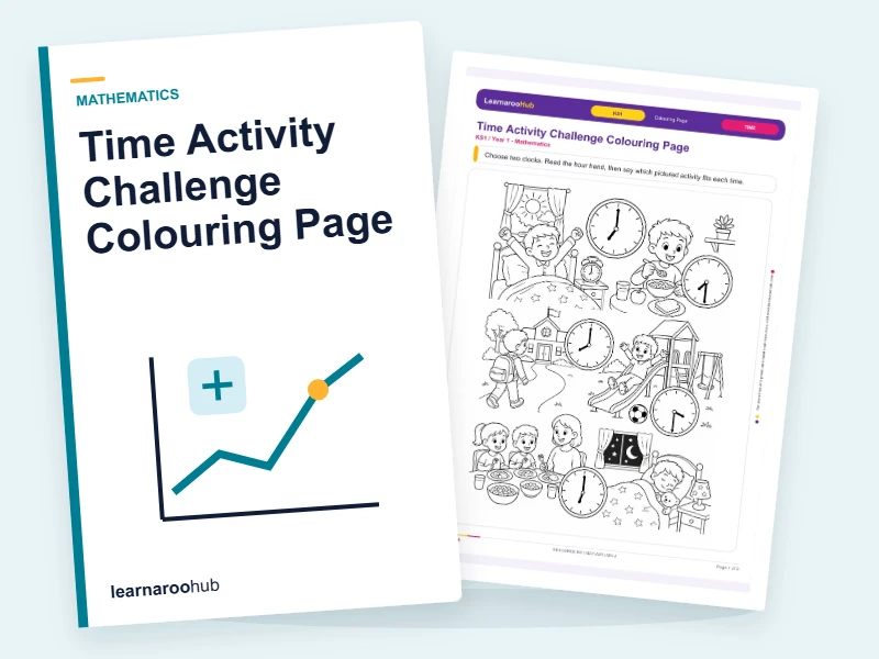 Time Activity Challenge Colouring Page — colouring sheets cover
