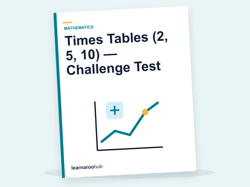 Times Tables (2, 5, 10) — Challenge Test — quiz cover