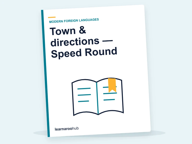 Town & directions — Speed Round — quiz cover