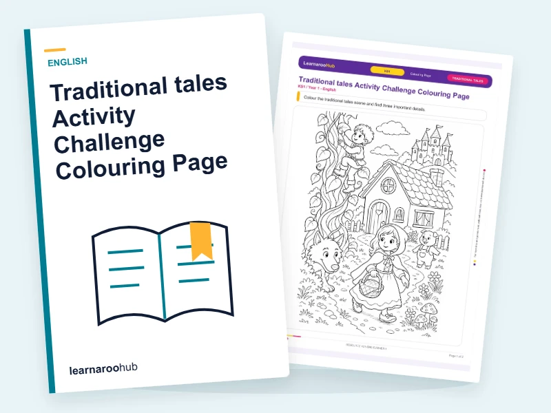 Traditional tales Activity Challenge Colouring Page — colouring sheets cover