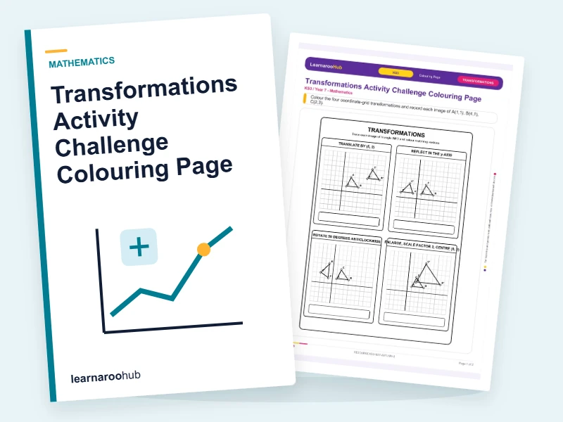 Transformations Activity Challenge Colouring Page — colouring sheets cover
