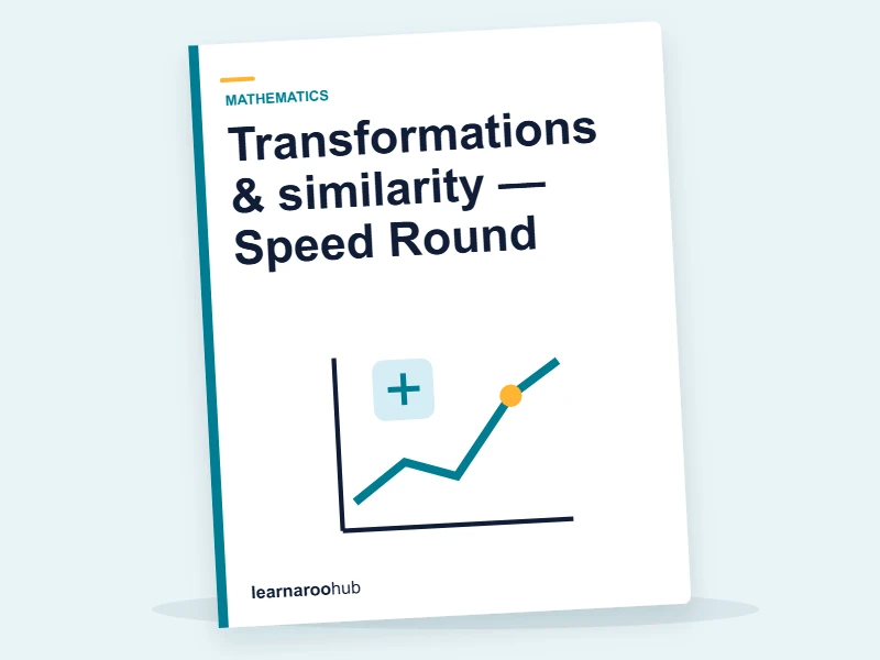 Transformations & similarity — Speed Round — quiz cover