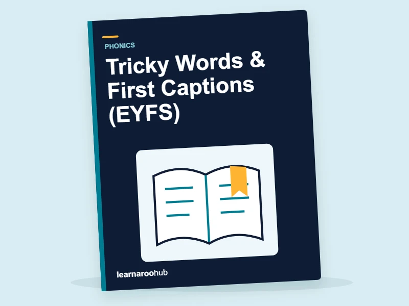 Tricky Words & First Captions (EYFS) — activity book cover