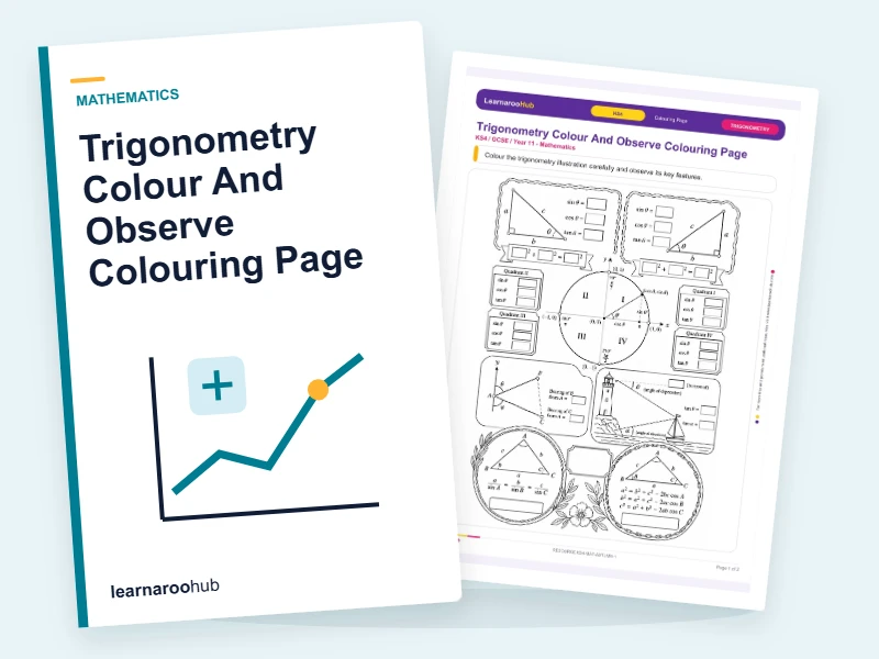 Trigonometry Colour And Observe Colouring Page — colouring sheets cover