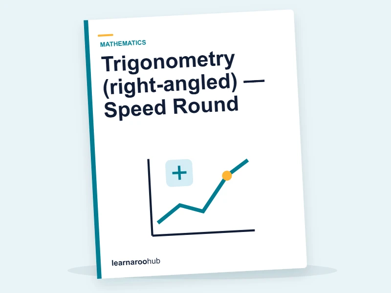 Trigonometry (right-angled) — Speed Round — quiz cover