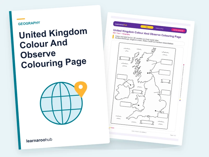 United Kingdom Colour And Observe Colouring Page — colouring sheets cover