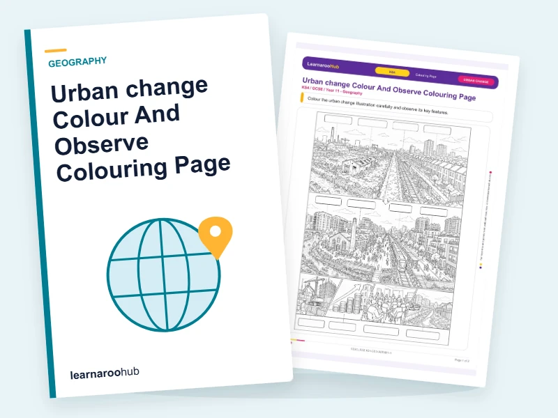 Urban change Colour And Observe Colouring Page — colouring sheets cover