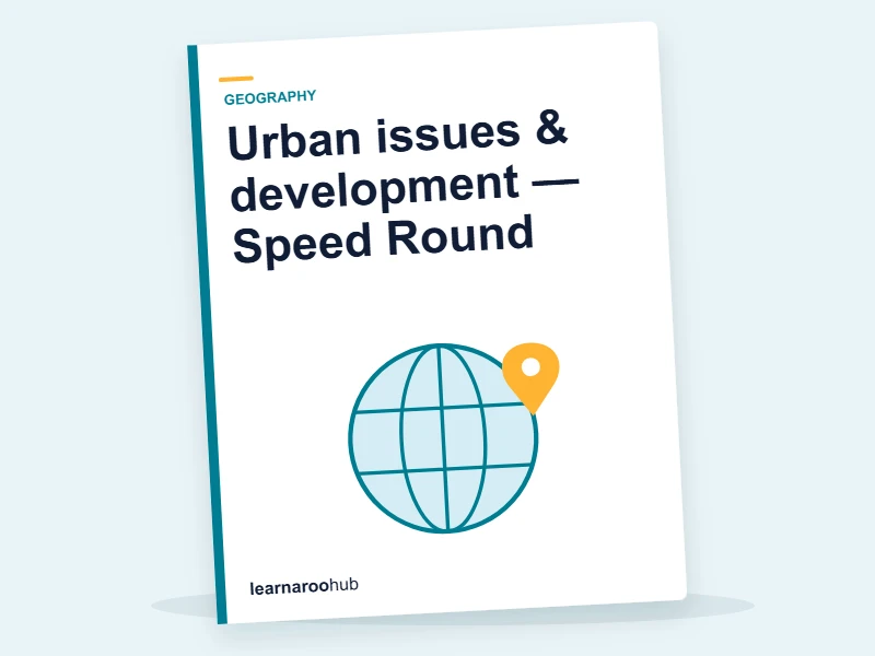 Urban issues & development — Speed Round — quiz cover