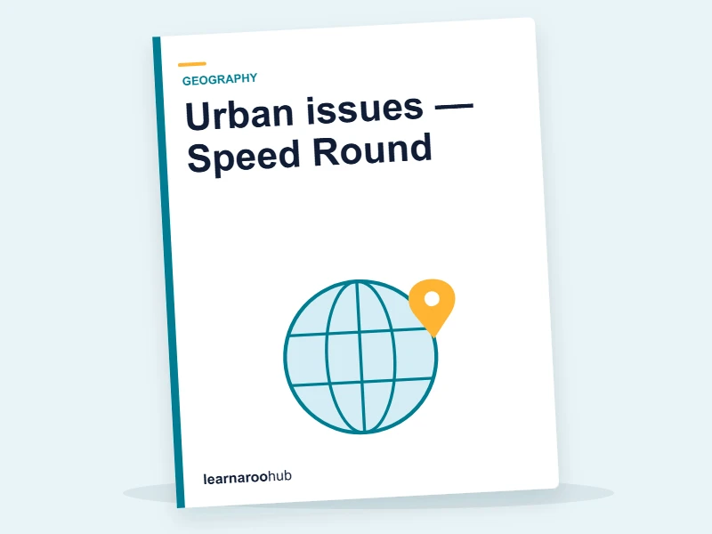 Urban issues — Speed Round — quiz cover