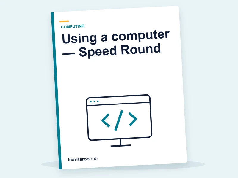 Using a computer — Speed Round — quiz cover