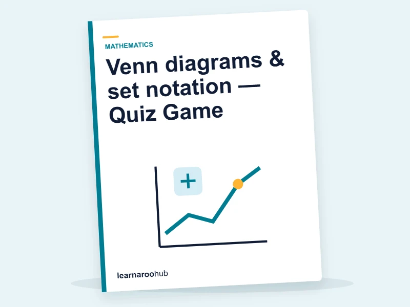 Venn diagrams & set notation — Quiz Game — quiz cover