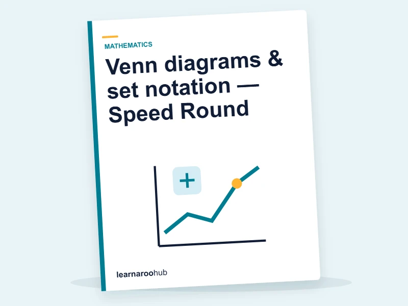 Venn diagrams & set notation — Speed Round — quiz cover