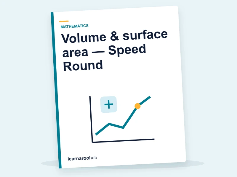 Volume & surface area — Speed Round — quiz cover