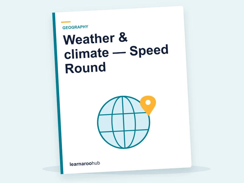 Weather & climate — Speed Round — quiz cover