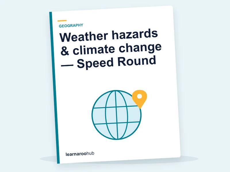 Weather hazards & climate change — Speed Round — quiz cover