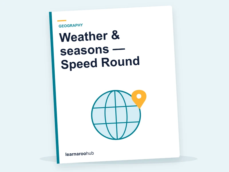Weather & seasons — Speed Round — quiz cover