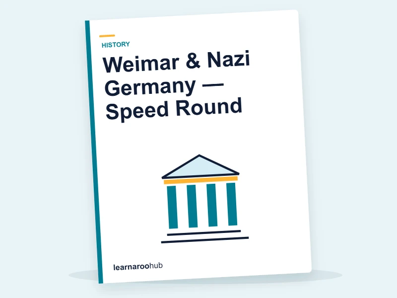 Weimar & Nazi Germany — Speed Round — quiz cover