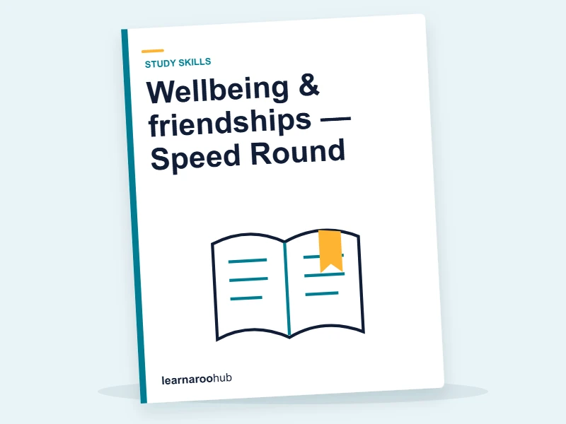Wellbeing & friendships — Speed Round — quiz cover