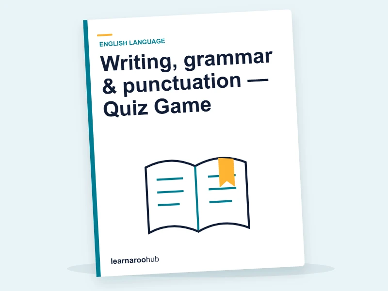 Writing, grammar & punctuation — Quiz Game — quiz cover