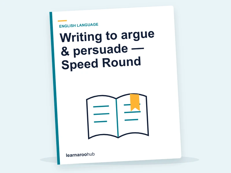 Writing to argue & persuade — Speed Round — quiz cover