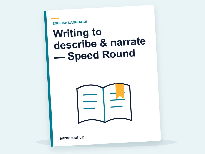 Writing to describe & narrate — Speed Round — quiz cover