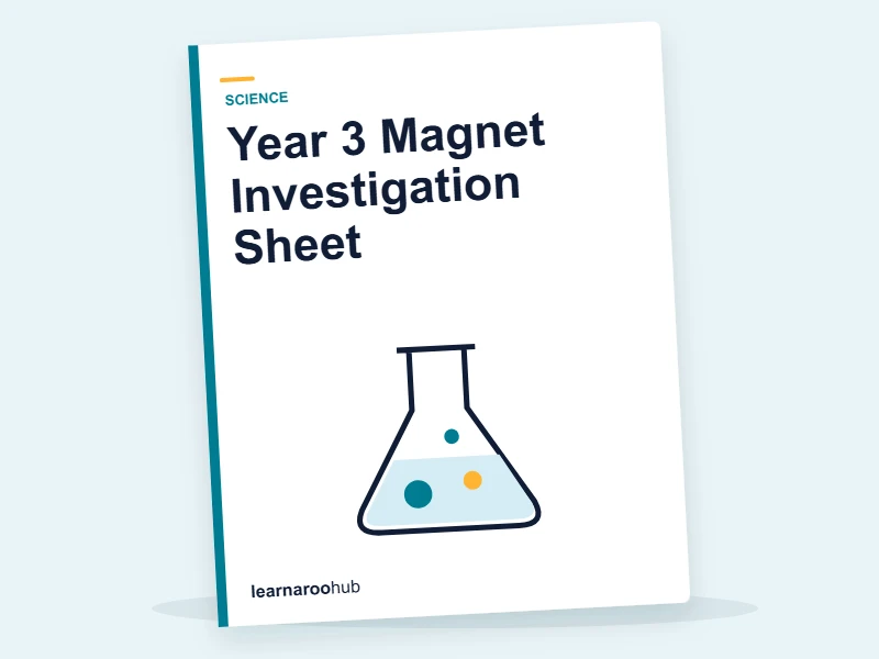 Year 3 Magnet Investigation Sheet — printable / pdf cover