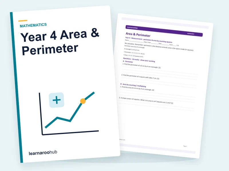 Year 4 Area & Perimeter — printable / pdf cover