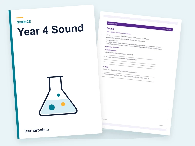 Year 4 Sound — printable / pdf cover
