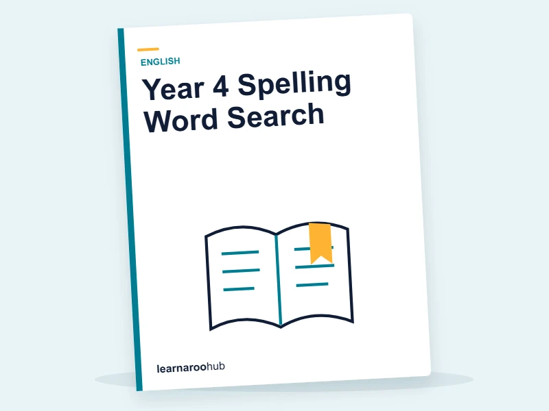 Year 4 Spelling Word Search — printable / pdf cover