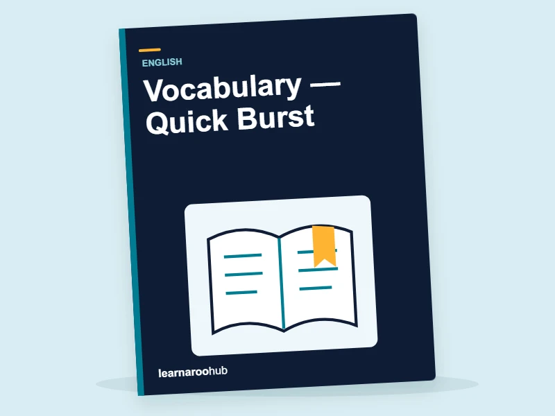Year 6 SATs English: Vocabulary — Quick Burst — activity book cover