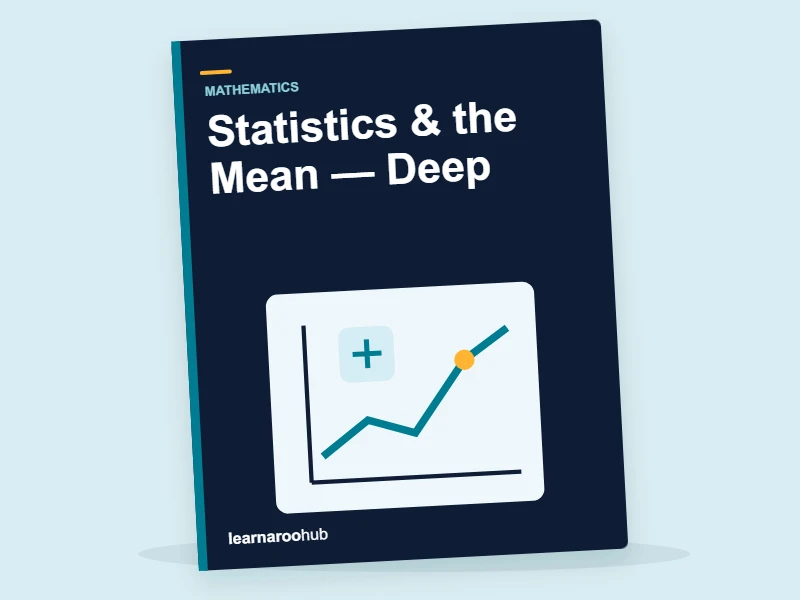 Year 6 SATs Maths: Statistics & the Mean — Deep — activity book cover