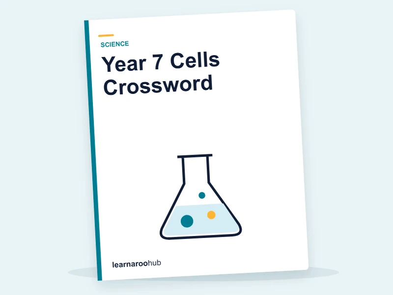 Year 7 Cells Crossword — printable / pdf cover