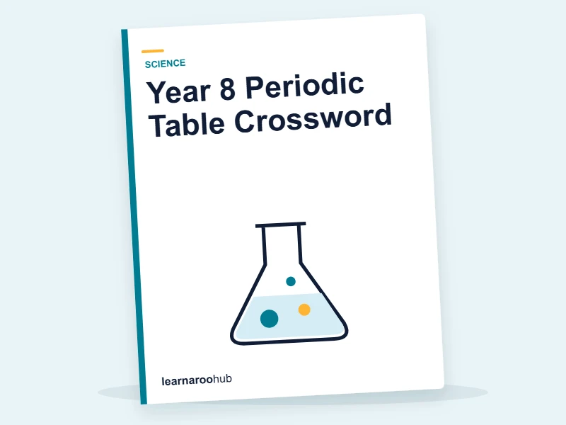Year 8 Periodic Table Crossword — printable / pdf cover